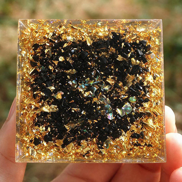Olivenorma Spiral‑conical‑inner‑core Obsidian Copper‑wire Orgone Pyramid - image 5