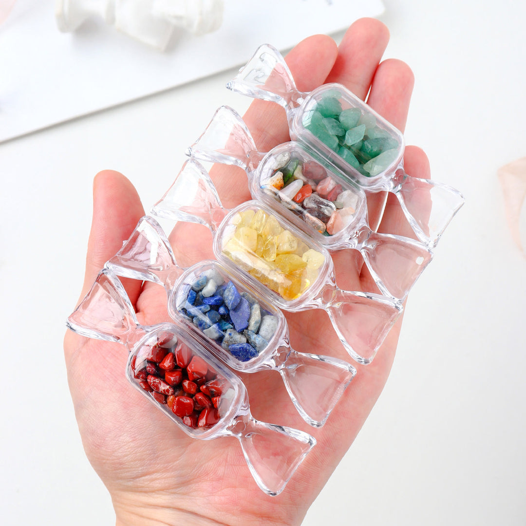 Olivenorma Mini‑Candy‑Container Assorted Crystal Chips Gemstone Decoration - image 0
