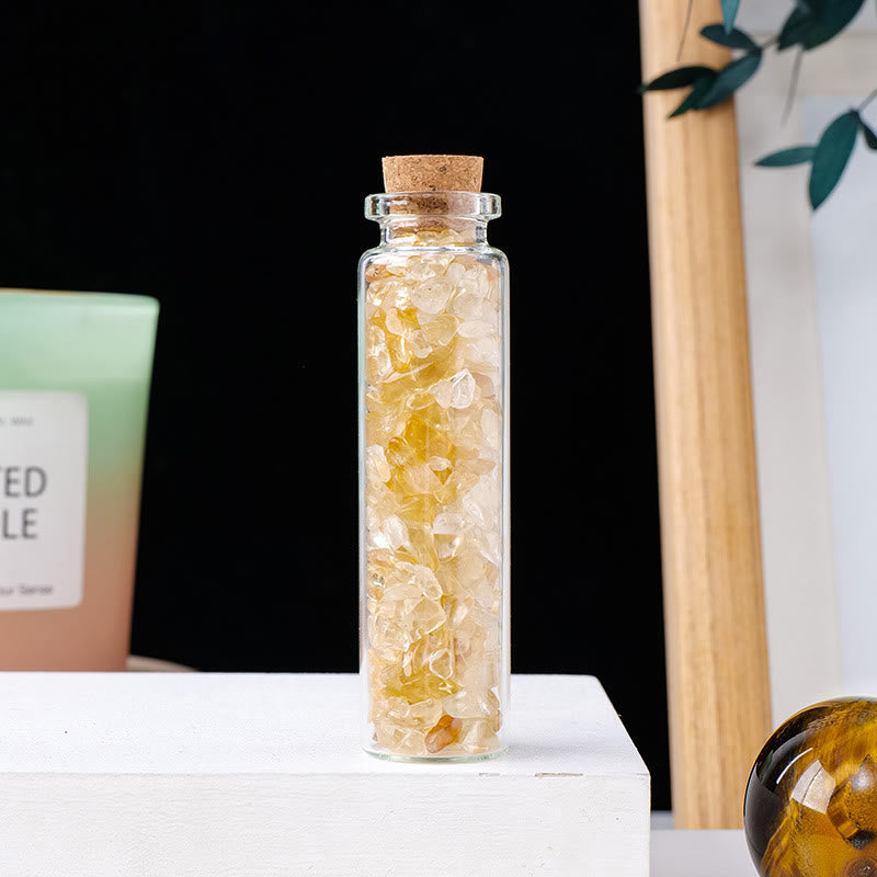 Olivenorma Wishing‑Bottle‑Filled‑Tumbled‑Chips Assorted Crystals Gemstone Decoration - Citrine - 10Pcs - image 15