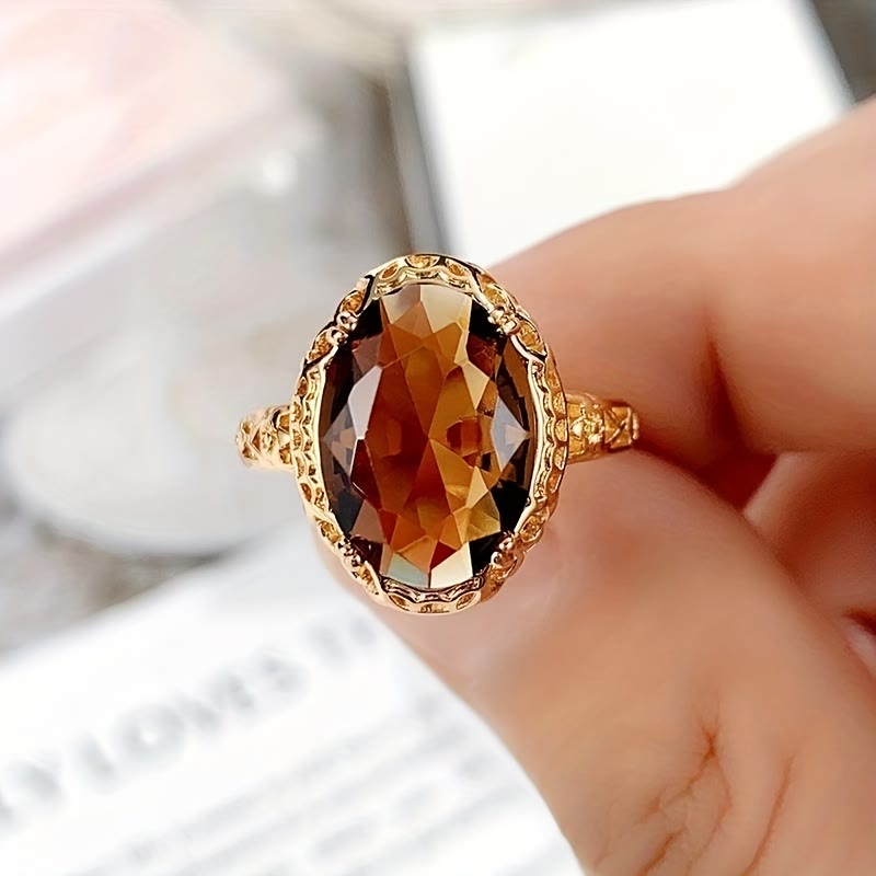 FREE Today: Vintage-Inspired Oval Green Synthetic Gemstone Women's Anniversary Ring - image 4