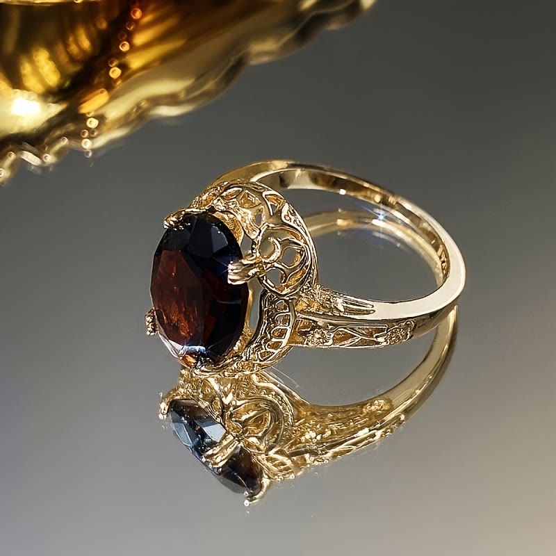 FREE Today: Vintage-Inspired Oval Green Synthetic Gemstone Women's Anniversary Ring - image 7