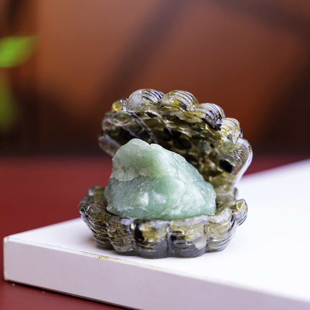 Olivenorma Resin-Filled Natural Crystal Seashell Desktop Ornament Decoration - image 24