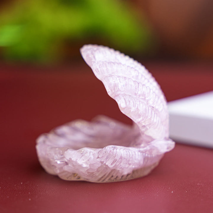 FREE Today: Resin-Filled Natural Crystal Seashell Desktop Ornament Decoration - Rose Quartz - image 4