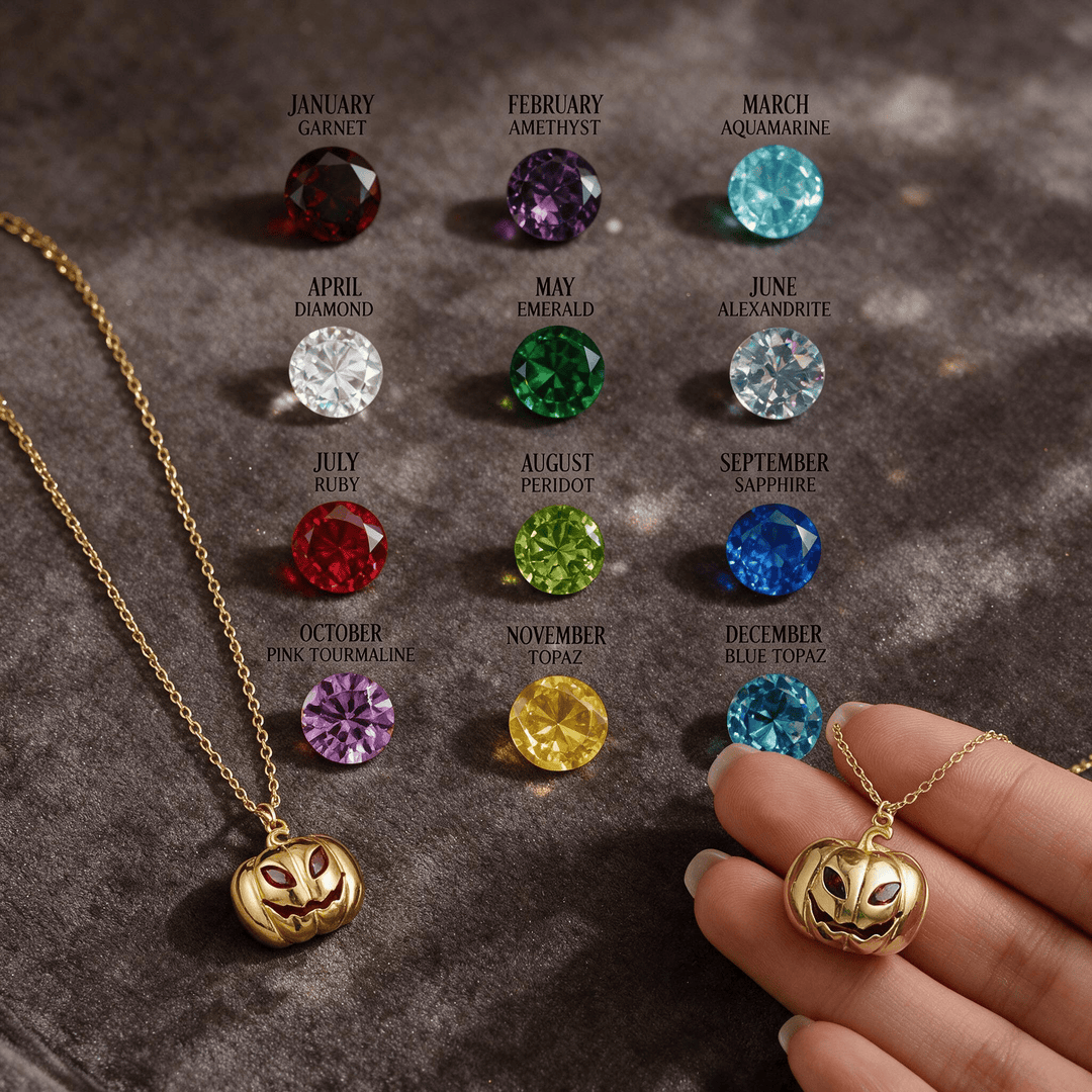 FREE Today: Halloween Pumpkin Birthstone Pendant Necklace - image 6