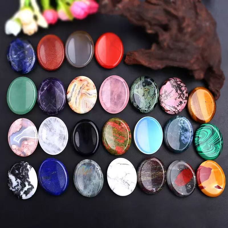 Olivenorma Thumb‑Shaped‑Worry‑Stone Assorted Crystals Gemstone Decoration - image 0