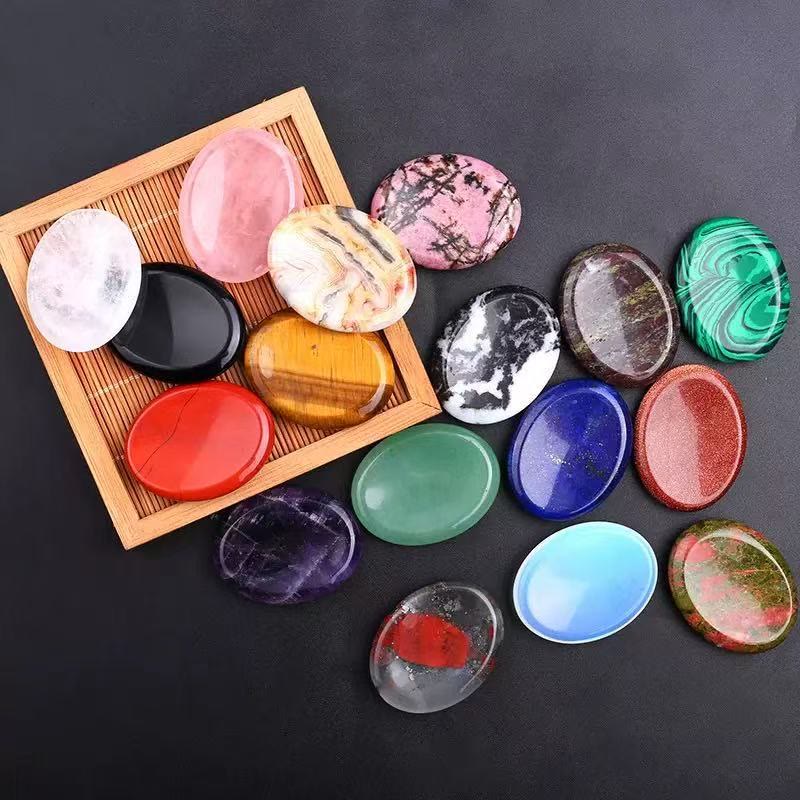 Olivenorma Thumb‑Shaped‑Worry‑Stone Assorted Crystals Gemstone Decoration - image 1