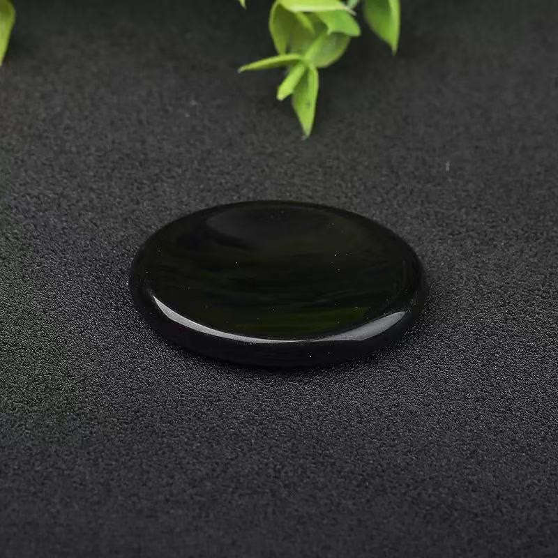 Olivenorma Thumb‑Shaped‑Worry‑Stone Assorted Crystals Gemstone Decoration - Obsidian - 10Pcs - image 27