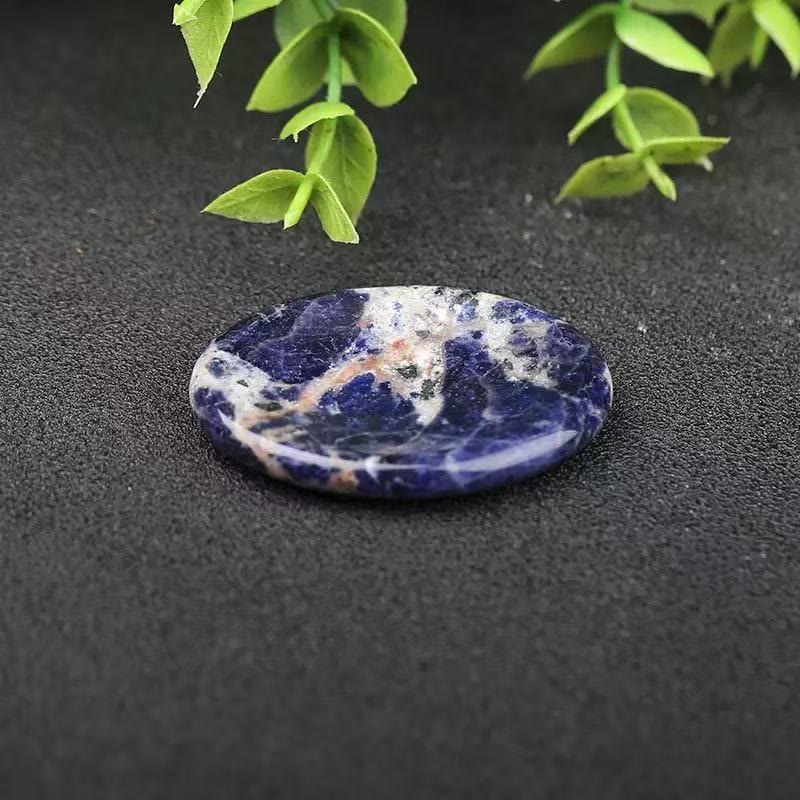 Olivenorma Thumb‑Shaped‑Worry‑Stone Assorted Crystals Gemstone Decoration - Sodalite - 10Pcs - image 31