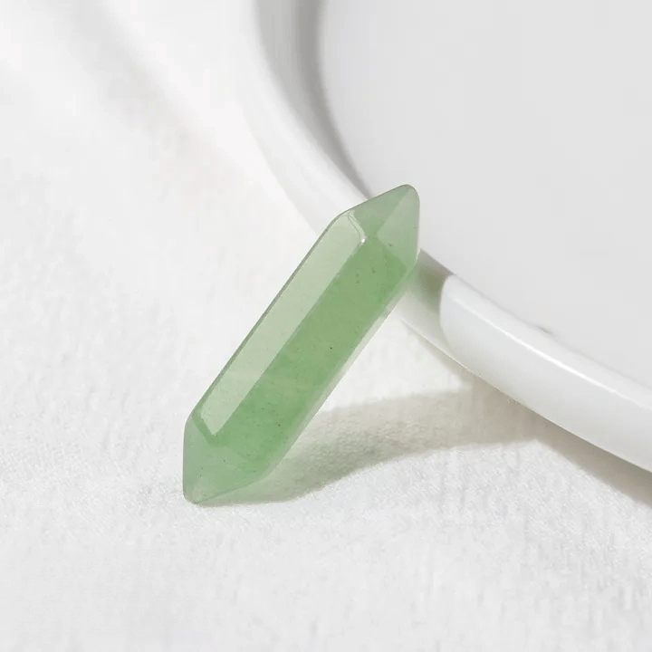 Olivenorma Double-Pointed Hexagonal Bullet-Shape Assorted Crystals Gemstone Decoration - Green Aventurine - 10Pcs - image 5