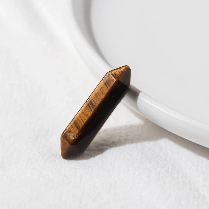 Olivenorma Double-Pointed Hexagonal Bullet-Shape Assorted Crystals Gemstone Decoration - Tiger's Eye - 10Pcs - image 15