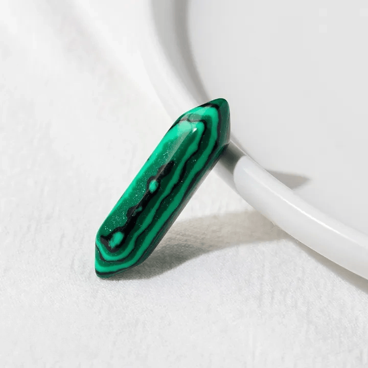 Olivenorma Double-Pointed Hexagonal Bullet-Shape Assorted Crystals Gemstone Decoration - Malachite - 10Pcs - image 17