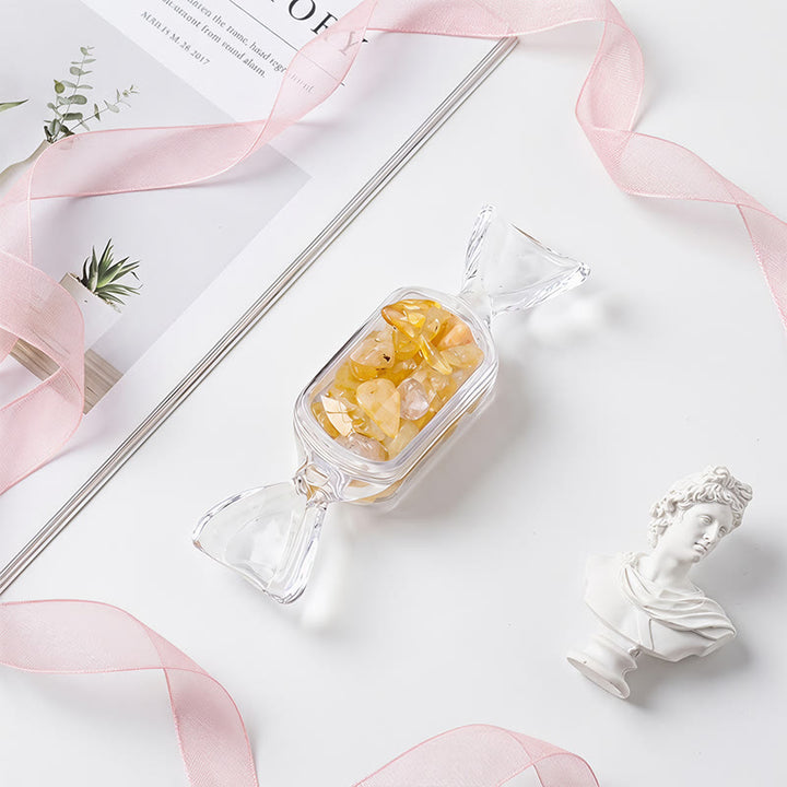 Olivenorma Mini‑Candy‑Container Assorted Crystal Chips Gemstone Decoration - Citrine - 10Pcs - image 3