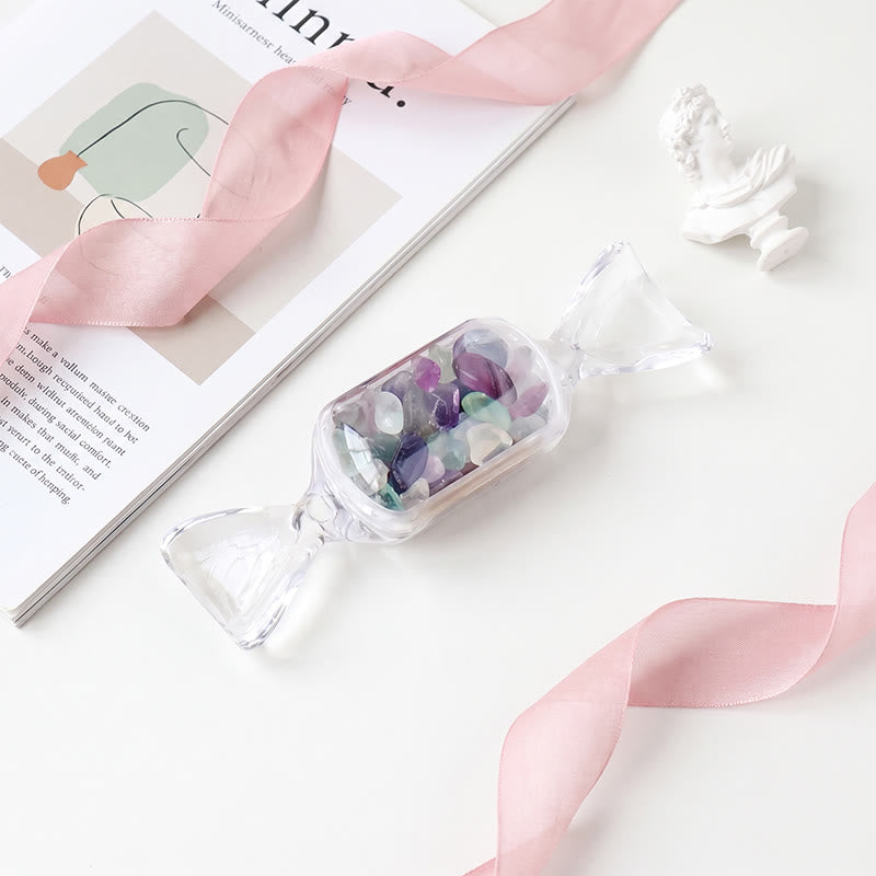 Olivenorma Mini‑Candy‑Container Assorted Crystal Chips Gemstone Decoration - Rainbow Fluorite - 10Pcs - image 5