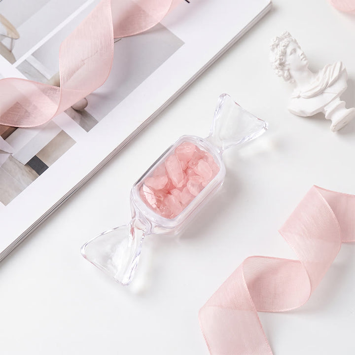 Olivenorma Mini‑Candy‑Container Assorted Crystal Chips Gemstone Decoration - Rose Quartz - 10Pcs - image 16