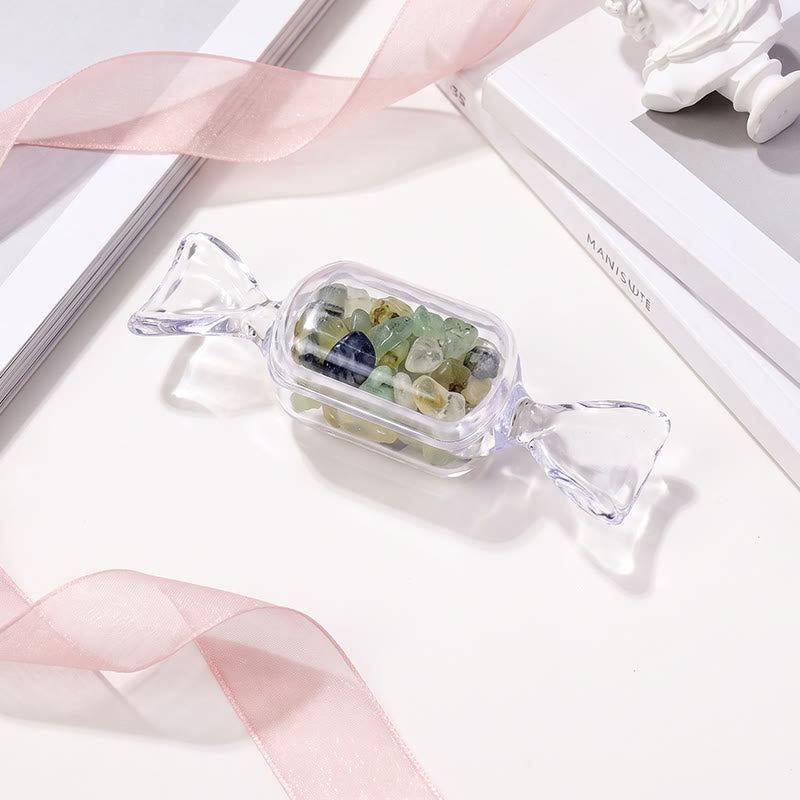 Olivenorma Mini‑Candy‑Container Assorted Crystal Chips Gemstone Decoration - Prehnite - 10Pcs - image 22