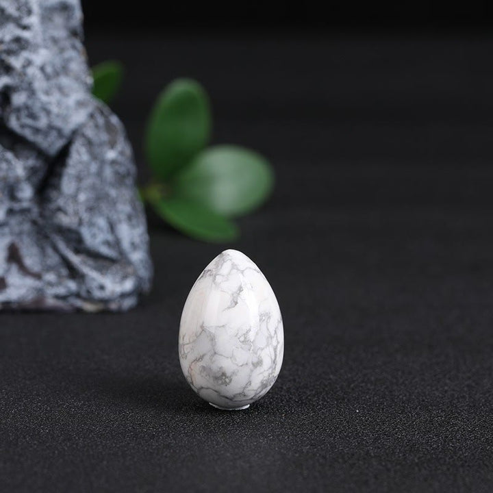Olivenorma Polished‑Egg‑Shaped‑Tumbled Assorted Crystals Gemstone Decoration - White Turquoise - 10Pcs - image 2