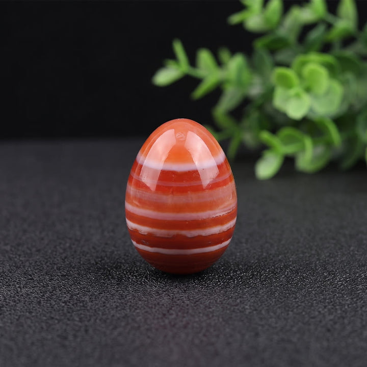 Olivenorma Polished‑Egg‑Shaped‑Tumbled Assorted Crystals Gemstone Decoration - Banded Agate - 10Pcs - image 39