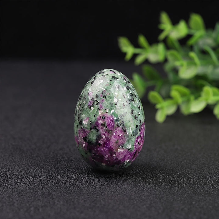 Olivenorma Polished‑Egg‑Shaped‑Tumbled Assorted Crystals Gemstone Decoration - Ruby Zoisite - 10Pcs - image 46