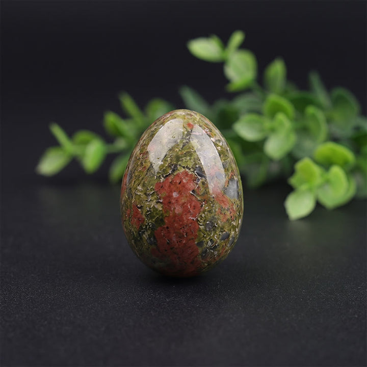 Olivenorma Polished‑Egg‑Shaped‑Tumbled Assorted Crystals Gemstone Decoration - Unakite - 10Pcs - image 43