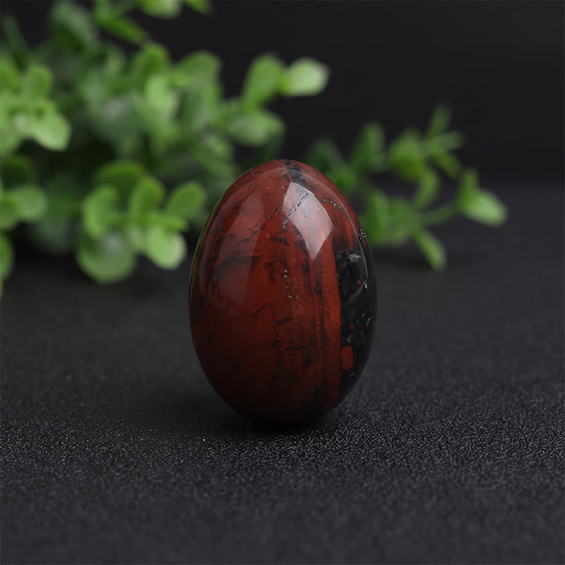 Olivenorma Polished‑Egg‑Shaped‑Tumbled Assorted Crystals Gemstone Decoration - African Bloodstone - 10Pcs - image 12