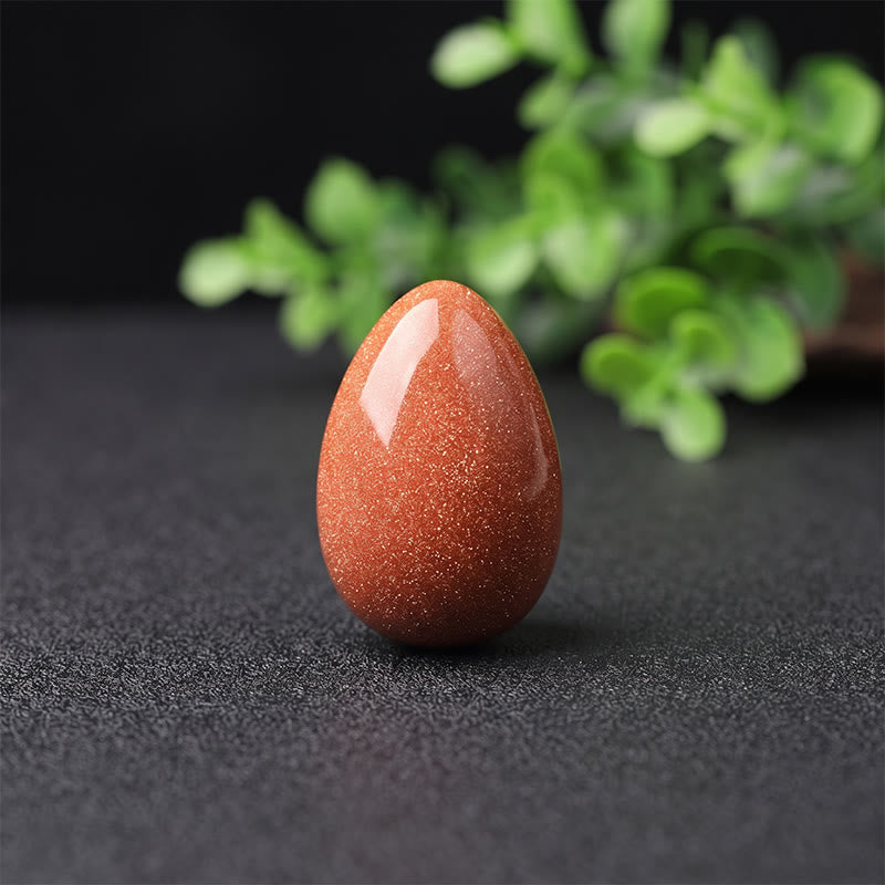 Olivenorma Polished‑Egg‑Shaped‑Tumbled Assorted Crystals Gemstone Decoration - Goldstone - 10Pcs - image 38