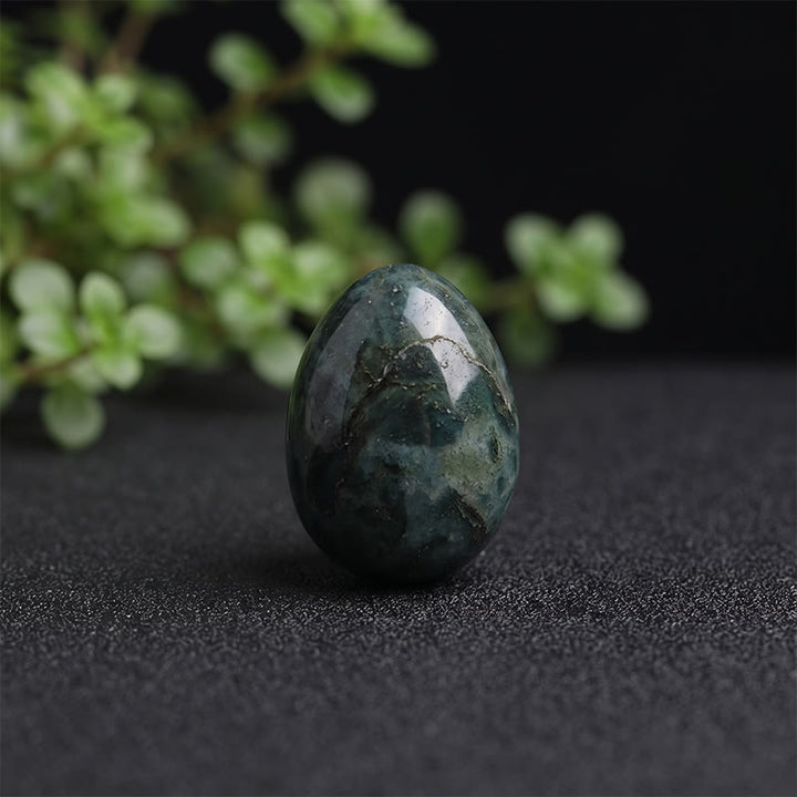 Olivenorma Polished‑Egg‑Shaped‑Tumbled Assorted Crystals Gemstone Decoration - Moss agate - 10Pcs - image 49