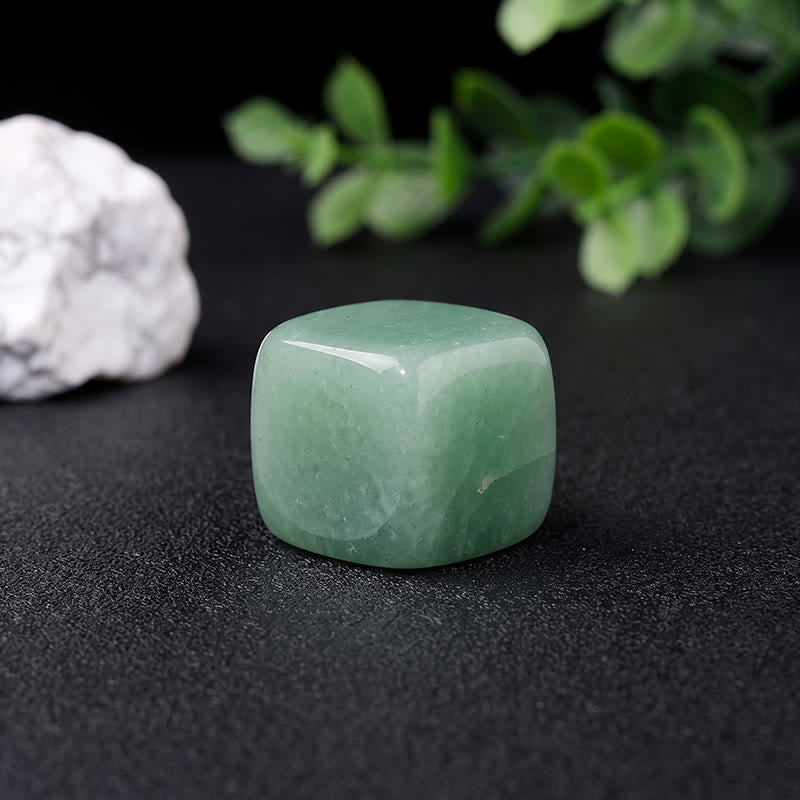 Olivenorma Cube‑Shaped‑Polished Assorted Crystals Gemstone Decoration - Green Aventurine - 1.3*1.3cm/0.51*0.51 inch - 10Pcs - image 8