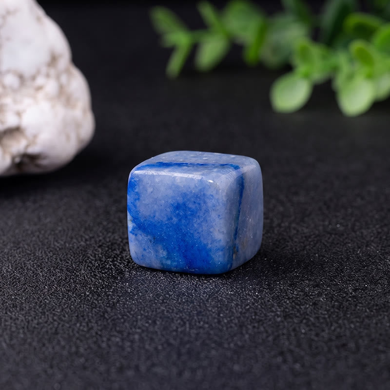 Olivenorma Cube‑Shaped‑Polished Assorted Crystals Gemstone Decoration - Blue Aventurine - 1.5-2cm /0.59-0.79 inch - 10Pcs - image 10