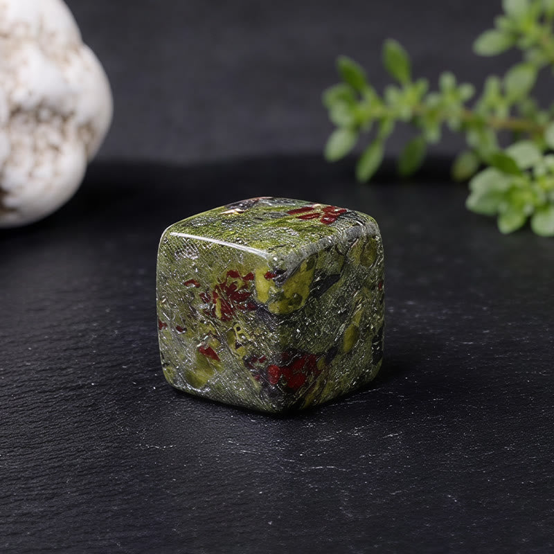 Olivenorma Cube‑Shaped‑Polished Assorted Crystals Gemstone Decoration - Dragon's Blood Jasper - 1.5-2cm /0.59-0.79 inch - 10Pcs - image 14