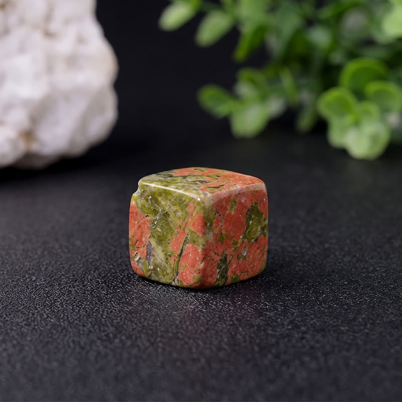 Olivenorma Cube‑Shaped‑Polished Assorted Crystals Gemstone Decoration - Unakite - 1.5-2cm /0.59-0.79 inch - 10Pcs - image 32