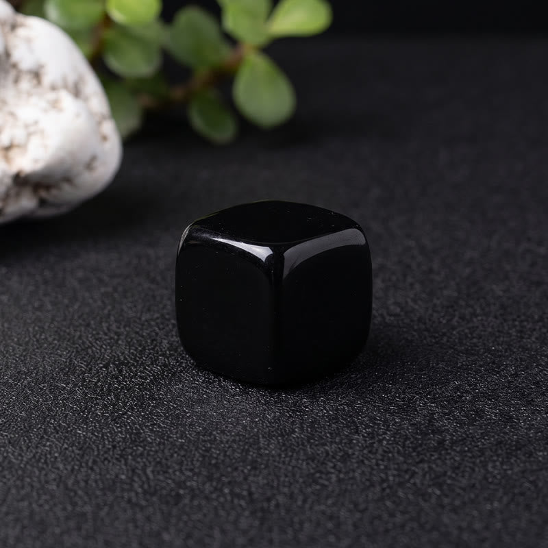 Olivenorma Cube‑Shaped‑Polished Assorted Crystals Gemstone Decoration - obsidian - 1.5-2cm /0.59-0.79 inch - 10Pcs - image 34