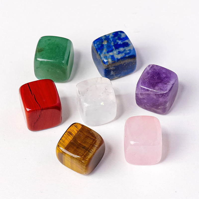 Olivenorma Cube‑Shaped‑Polished Assorted Crystals Gemstone Decoration - Rainbow Fluorite - 1.3*1.3cm/0.51*0.51 inch - 10Pcs - image 40