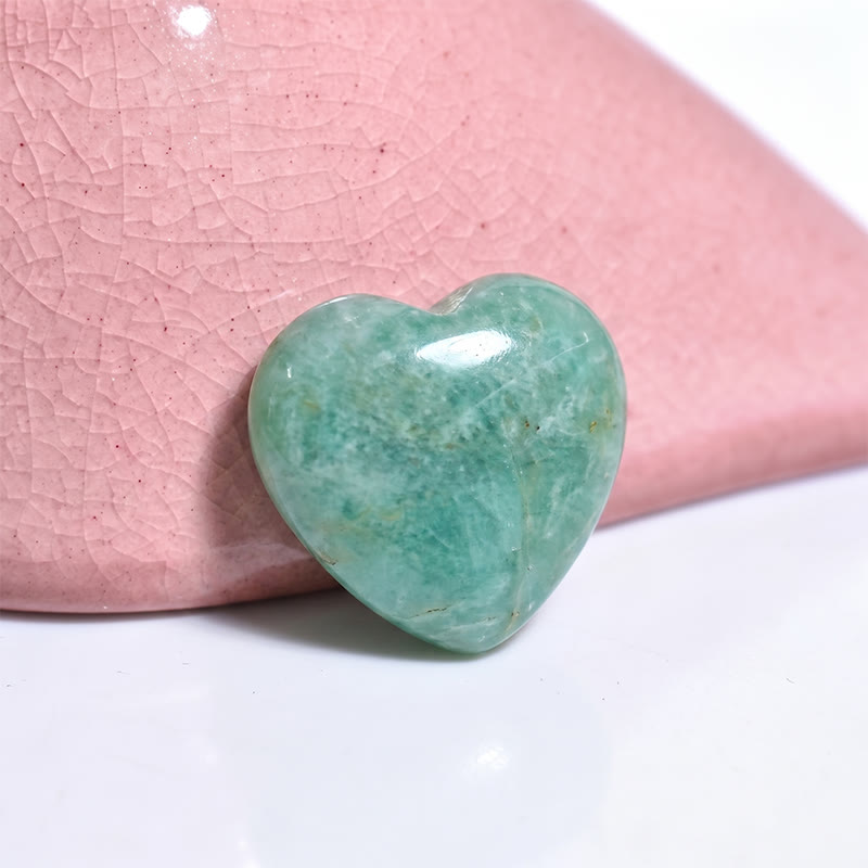 Olivenorma Undrilled Heart Natural Crystal Gemstone Decoration - Amazonite - 10Pcs - image 17