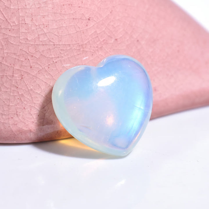 Olivenorma Undrilled Heart Natural Crystal Gemstone Decoration - Opal - 10Pcs - image 13