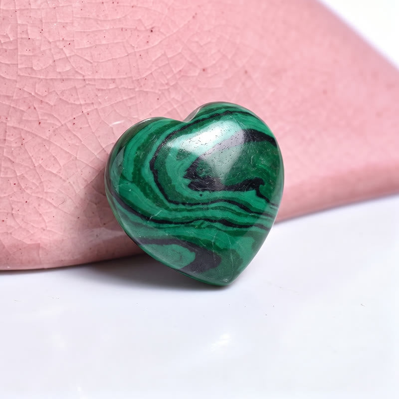 Olivenorma Undrilled Heart Natural Crystal Gemstone Decoration - Malachite - 10Pcs - image 9