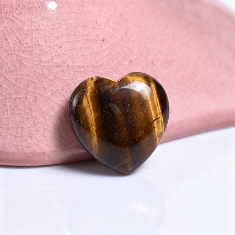 Olivenorma Undrilled Heart Natural Crystal Gemstone Decoration - Tiger's Eye - 10Pcs - image 21