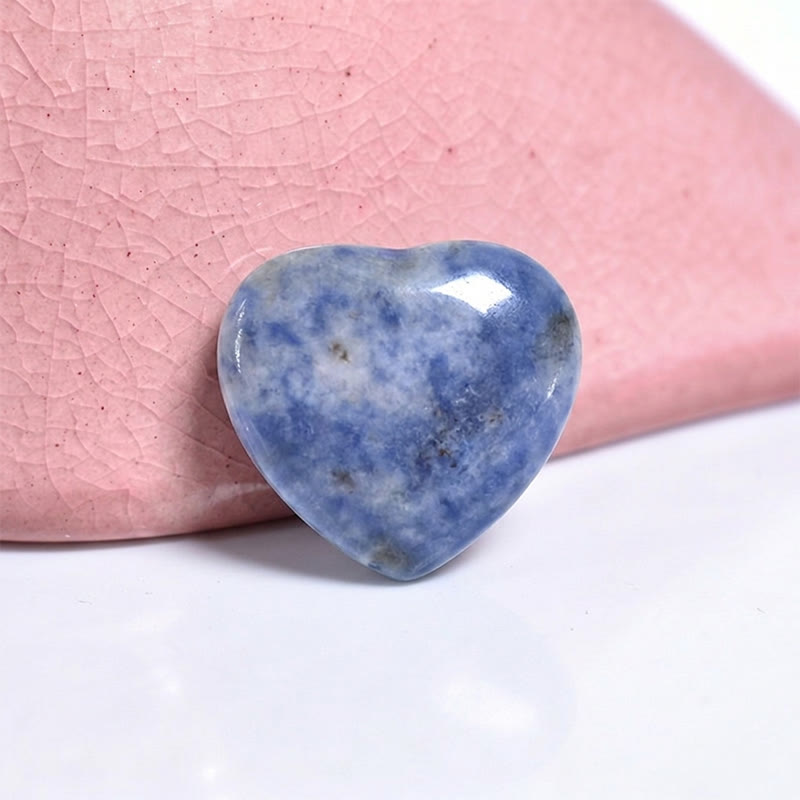 Olivenorma Undrilled Heart Natural Crystal Gemstone Decoration - Blue Spot Jasper - 10Pcs - image 27