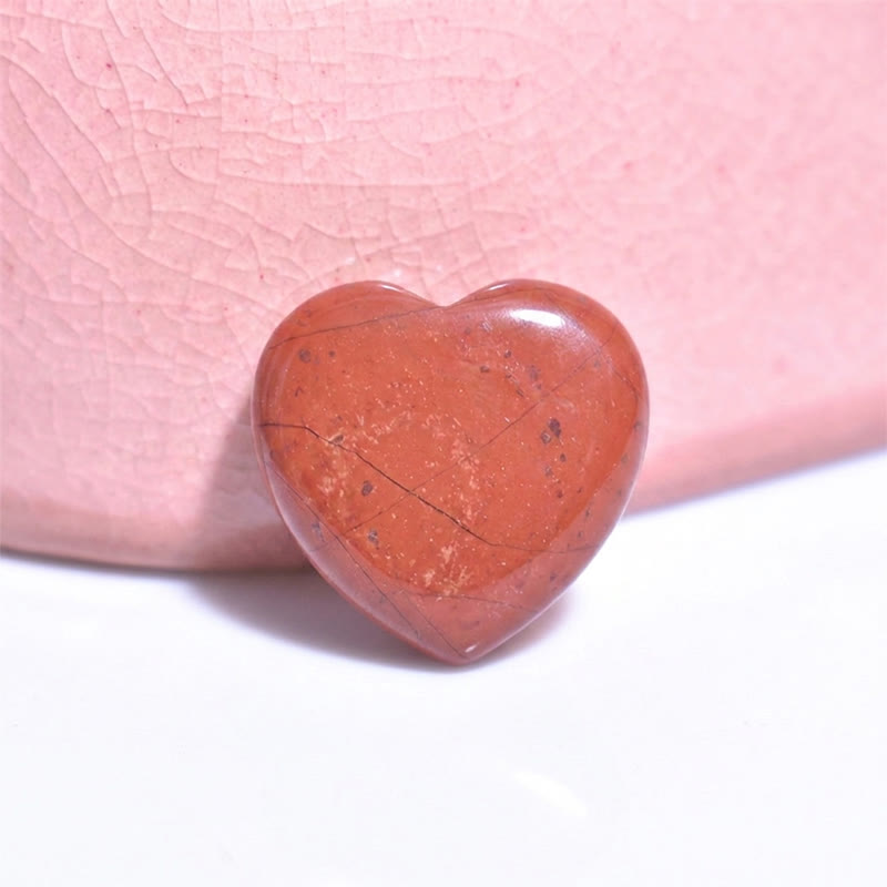 Olivenorma Undrilled Heart Natural Crystal Gemstone Decoration - Red Jasper - 10Pcs - image 23