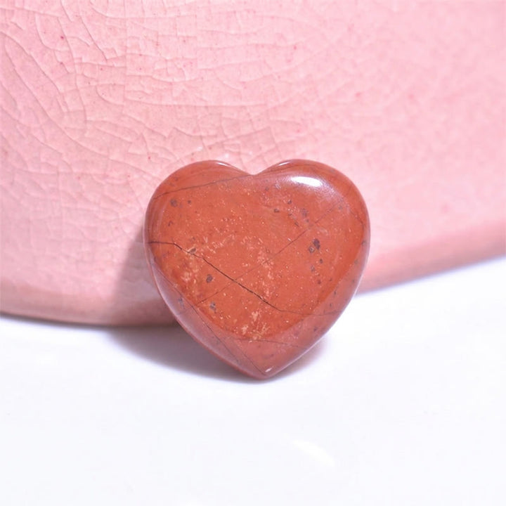 Olivenorma Undrilled Heart Natural Crystal Gemstone Decoration - Red Jasper - 10Pcs - image 23