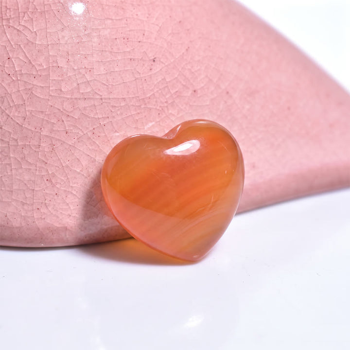 Olivenorma Undrilled Heart Natural Crystal Gemstone Decoration - Red Agate - 10Pcs - image 39