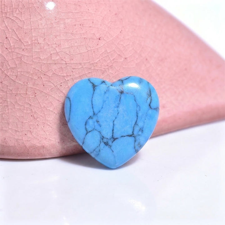 Olivenorma Undrilled Heart Natural Crystal Gemstone Decoration - Blue Turquoise - 10Pcs - image 48