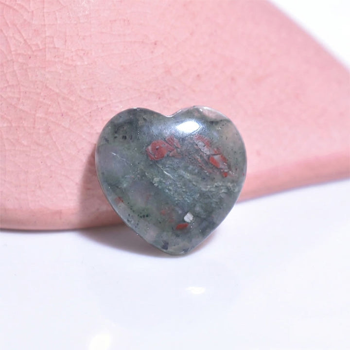 Olivenorma Undrilled Heart Natural Crystal Gemstone Decoration - African Bloodstone - 10Pcs - image 52