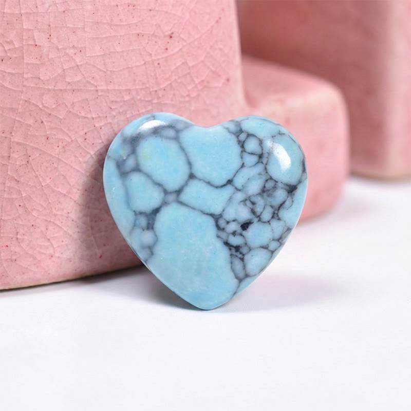 Olivenorma Undrilled Heart Natural Crystal Gemstone Decoration - Turquoise - 10Pcs - image 46