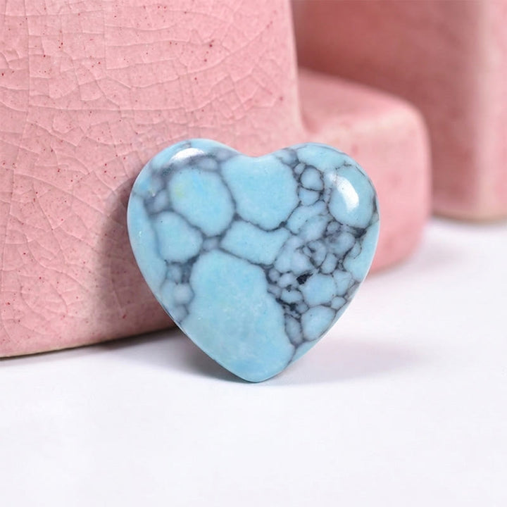 Olivenorma Undrilled Heart Natural Crystal Gemstone Decoration - Turquoise - 10Pcs - image 46