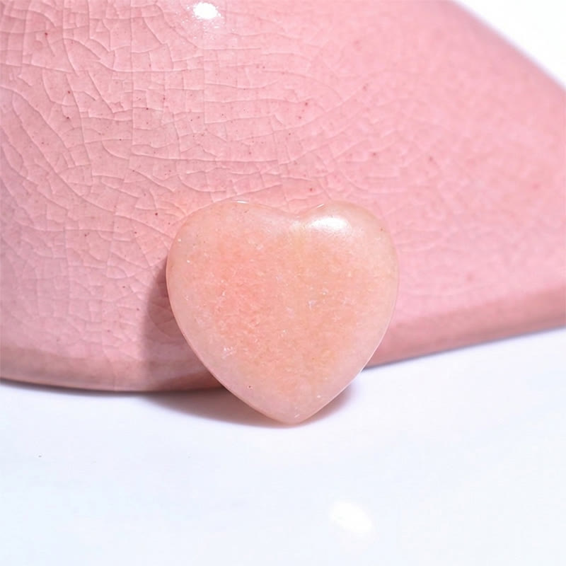 Olivenorma Undrilled Heart Natural Crystal Gemstone Decoration - Rouge Jade - 10Pcs - image 57