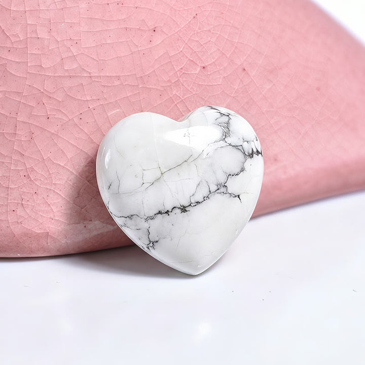 Olivenorma Undrilled Heart Natural Crystal Gemstone Decoration - White Turquoise - 10Pcs - image 53