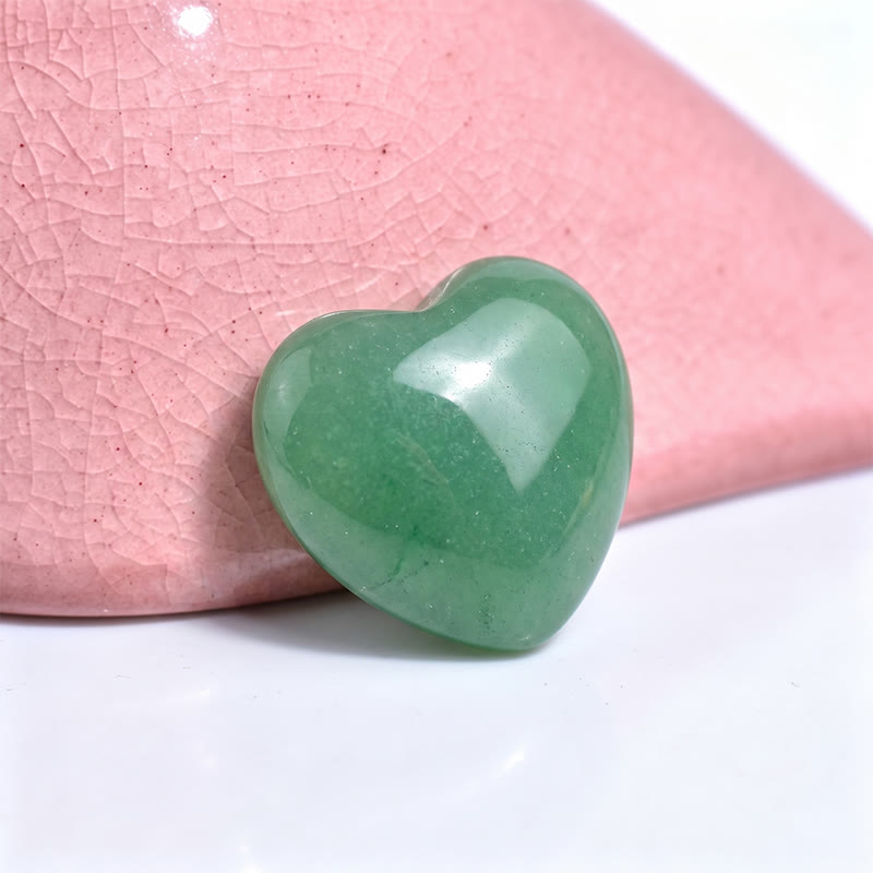 Olivenorma Undrilled Heart Natural Crystal Gemstone Decoration - Smelted Green Jade - 10Pcs - image 98