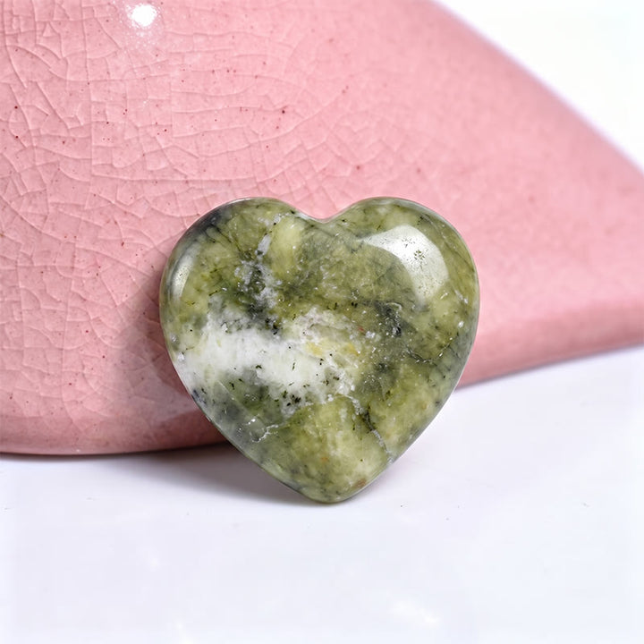 Olivenorma Undrilled Heart Natural Crystal Gemstone Decoration - Southern Jade - 10Pcs - image 100