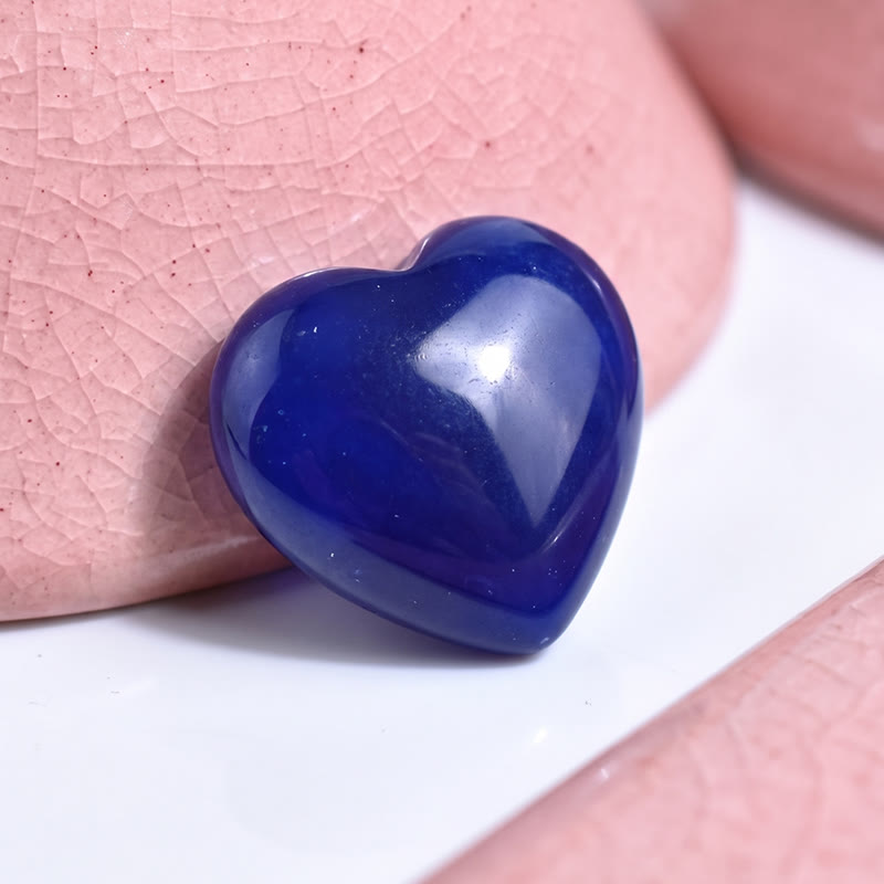 Olivenorma Undrilled Heart Natural Crystal Gemstone Decoration - Blue Agate - 10Pcs - image 83