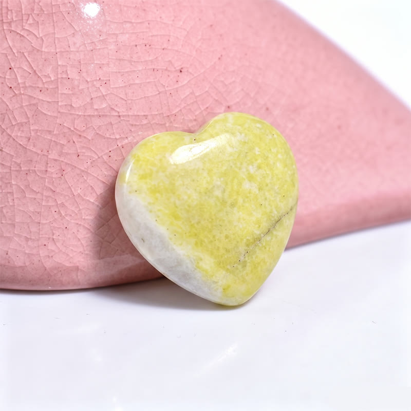 Olivenorma Undrilled Heart Natural Crystal Gemstone Decoration - Rapeseed Jade - 10Pcs - image 93